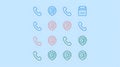 Contact Icons Pack. Thin line icons set. Flaticon collection set. Simple Royalty Free Stock Photo