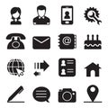 Contact icons set Vector illustration Royalty Free Stock Photo