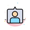 Contact, Instagram, Sets Abstract Flat Color Icon Template