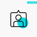 Contact, Instagram, Sets turquoise highlight circle point Vector icon