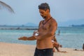 Contact juggling ball Zen Beach sunset Thailand