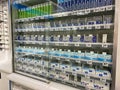 A Contact lens case filled with contacts waiting for customers to purchase at a Sams Club retail store Royalty Free Stock Photo