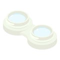 Contact lens case icon, isometric style Royalty Free Stock Photo