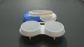 Contact Lens Cleaning Kit: Storage and Application Royalty Free Stock Photo