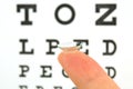Contact lens and eye test chart Royalty Free Stock Photo