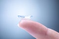 Contact Lens on a Finger Royalty Free Stock Photo