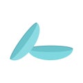 Contact lens icon, flat style