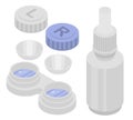 Contact lens icons set, isometric style Royalty Free Stock Photo