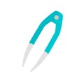 Contact lens tweezers icon, flat style Royalty Free Stock Photo