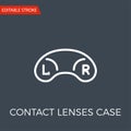 Contact Lenses Case Thin Line Vector Icon Royalty Free Stock Photo