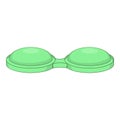 Contact lenses container icon, cartoon style Royalty Free Stock Photo