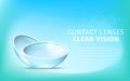 Daily Contact Lenses on Blue Gradient Background