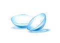 Contact lenses template.Transparent . close up look at contact lens. medical background. 3d illustration