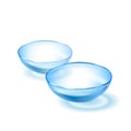 Contact lenses template.Transparent . close up look at contact lens. medical background. 3d illustration Royalty Free Stock Photo