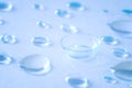 Contact lenses and water droplets, ultra-wetting and comfortable wearing of contact lenses