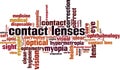 Contact lenses word cloud