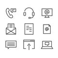 9 Contact line icon