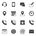 Contact line icons set Royalty Free Stock Photo