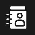 Contact list pixel dark mode glyph ui icon