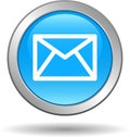 Contact mail icon web buttons blue