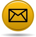 Contact mail icon web buttons golden