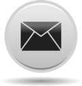 Contact mail icon web buttons grey Royalty Free Stock Photo