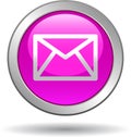 Contact mail icon web buttons pink Royalty Free Stock Photo