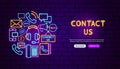 Contact Neon Banner Design