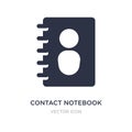 contact notebook icon on white background. Simple element illustration from UI concept