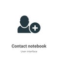 Contact notebook vector icon on white background. Flat vector contact notebook icon symbol sign from modern user interface