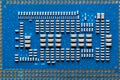 The contact pad of a modern powerful computer processor with a built-in video core. Socket LGA 1700. Photo. Macro Royalty Free Stock Photo