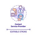 Contact service-provider concept icon