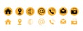 Contact shadow. Set of communication icons set modern button. Royalty Free Stock Photo