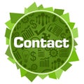 Contact Green Business Symbols Circular