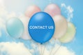 Contact us on balloon