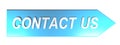 CONTACT US on blue arrow - 3D rendering Royalty Free Stock Photo