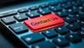Contact Us Button on Computer Keyboard Online Support Concept Royalty Free Stock Photo