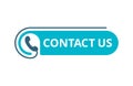 Contact us button - template for phone number