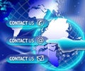 Contact us buttons world Royalty Free Stock Photo