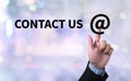 CONTACT US (Customer Support Hotline people CONNECT ) Royalty Free Stock Photo