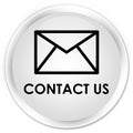 Contact us (email icon) premium white round button Royalty Free Stock Photo