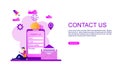 Contact Us flat vector illustration