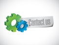 contact us gear sign concept