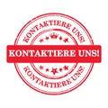 Contact us! - German language Royalty Free Stock Photo