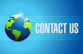 contact us globe sign concept