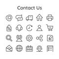 Contact us icon collection for web, mobile app and stories highlights. Customer service. Contact support sign and Royalty Free Stock Photo