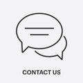 Contact us icon or logo in modern line style. Royalty Free Stock Photo