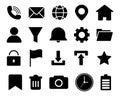 Contact Us Icon Set Vector Illustration, Filled Icons Set For Mobile Applications And Website, UI UX Icon Design, App Icon Set Royalty Free Stock Photo