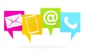 Contact us icons Royalty Free Stock Photo