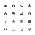 Contact us icons. set vector illustration web icon Royalty Free Stock Photo